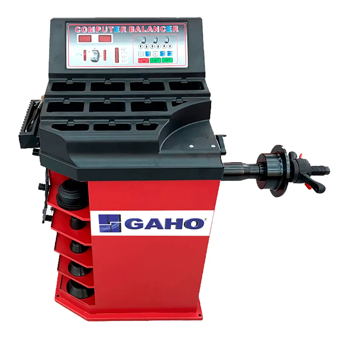 Balanceadora de rodas GAHO GH-1500, vista frontal